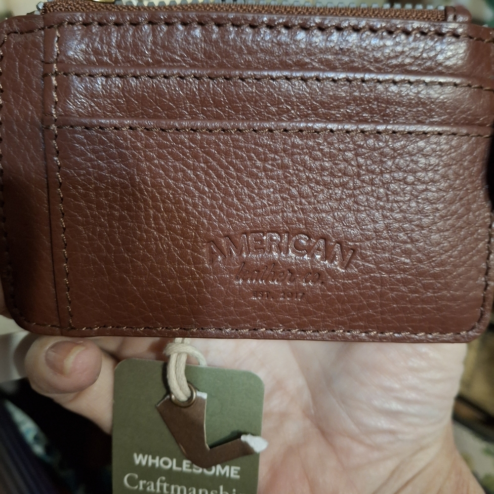 American Leather Co. Portland In Cordovan Brown Card Holder NWT - Picture 6 of 6
